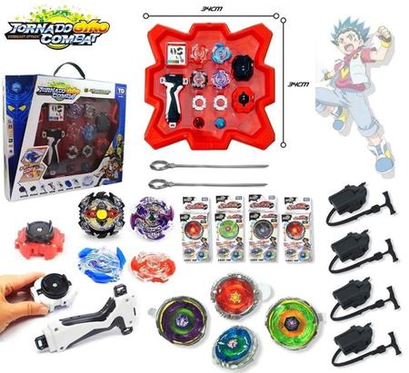 Batalha Beyblade Kit Com 4 Peões Mini Arena ul Ou Vermelha - Speed Top -  Pião de Batalha e Acessórios - Magazine Luiza