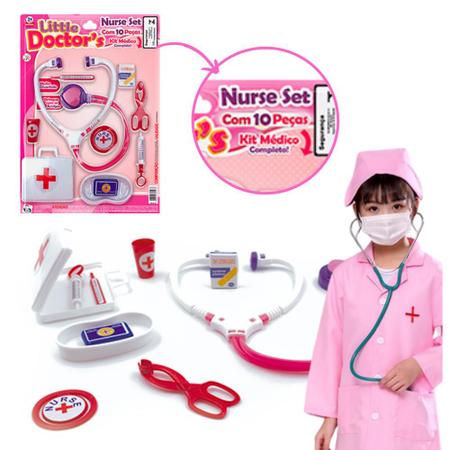 Maleta Kit Medico Brinquedo Doutora Medicina Enfermeira + Jogo Memória -  Poki Toys - Kit Médico Infantil - Magazine Luiza