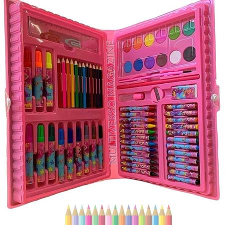 Maletin Tintas para crianças, KINSPORY 168 peças jogos de desenho, pinturas  para crianças, aquarela infantil (rosa) : : Brinquedos e Jogos