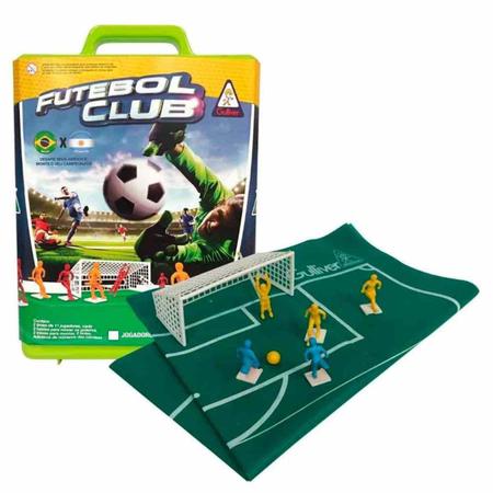 Jogo Futebol Botão Club Brasil x Argentina Original Gulliver