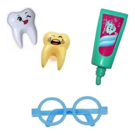 Maleta Kit Dentista Infantil Dentista 4 Peças Rosa Pakitoys :  : Brinquedos e Jogos