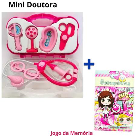 Kit 2 Celular Jogo Infantil + Brinquedo Médico Estetoscópio em