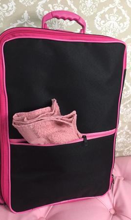 Imagem de Maleta Mochila P/manicures P/90 Esmaltes Bolsa PRETO Com Pink