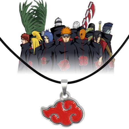 Colar Akatsuki Itachi Símbolo Nuvem Vermelha Naruto : .com.br: Moda