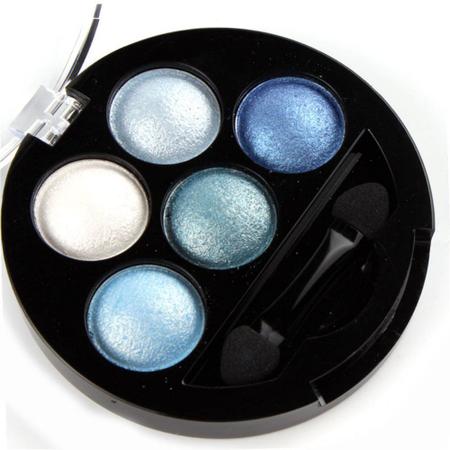 Mallofusa Portátil 5 Cores Sombra Sombra Da Luz Da Sombra Em Pó Glitter Maquiagem Metálica Shimmer Charming Look Destaque (Idade do Gelo) 4.7oz Imagem de Mallofusa Portátil 5 Cores Sombra Sombra Da Luz Da Sombra Em Pó Glitter Maquiagem Metálica Shimmer Charming Look Destaque (Idade do Gelo) 4.7oz