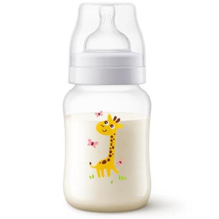 Imagem de Mamadeira Clássica Anti-colic Decorada Girafa 260ml - Avent