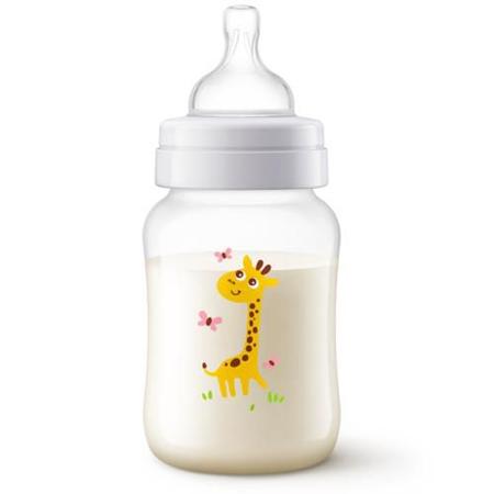 Imagem de Mamadeira Clássica Anti-colic Decorada Girafa 260ml - Avent