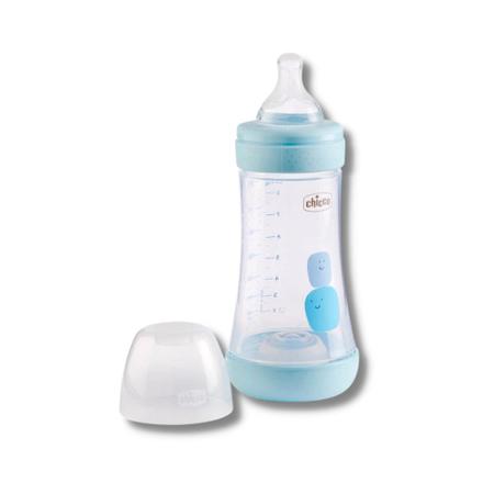 Imagem de Mamadeira perfect5 240ml fl medio azul (2+) - chicco