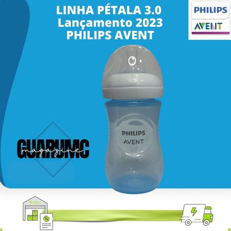 Imagem de Mamadeira Pétala 3.0 260ml Azul Philips Avent + bico n3 SCY903/21