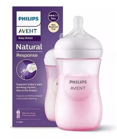 Imagem de Mamadeira philips avent pétala 3.0 bico rosa 260ml 1m+