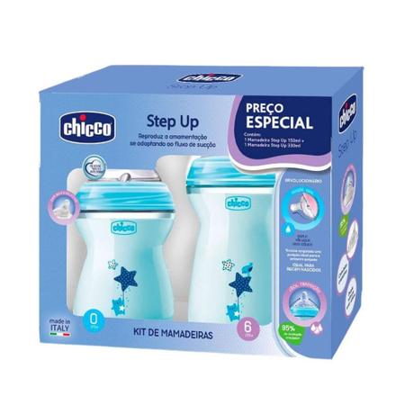 Imagem de Mamadeiras Step Up 150ml + Step Up 300ml Blue Chicco