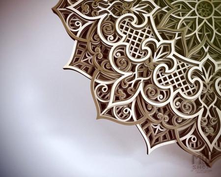 Mandala Camadas Alto Relevo Flor De Liz Decoração 3d 29cm - TALHARTE Imagem de Mandala Camadas Alto Relevo Flor De Liz Decoração 3d 29cm