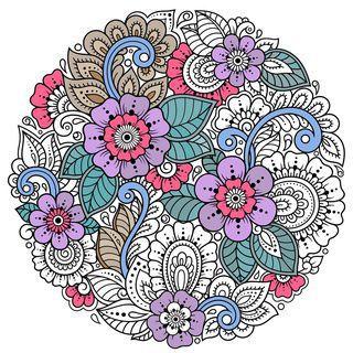 MANDALAS FLORAIS- LIVRO DE COLORIR - Raul Livros