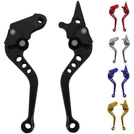 Imagem de Manete Esportiva Moto 6 Regulagens Embreagem Motocicleta Freio Par Dobravel