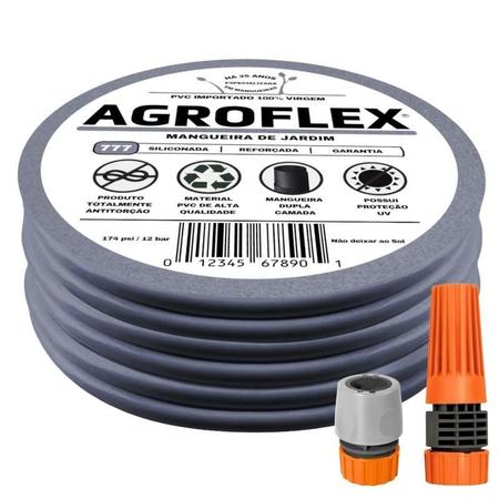 Imagem de Mangueira Agroflex 30Mts Com Kit Esg. + Engate Tramontina