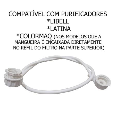 Imagem de Mangueira Atóxica Para Filtro Purificador De Água Libell Latina Colormaq Branca 3/4" 1M