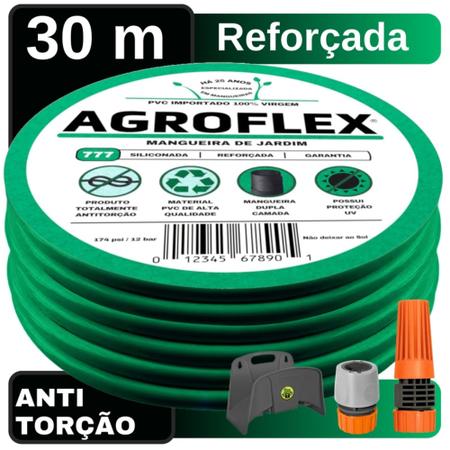 Imagem de Mangueira de Jardim AgroFlex 30M com Suporte Tramontina