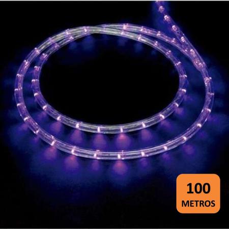 Imagem de Mangueira de LED 13mm 2 Fios Caixa Com 100 Metros Taschibra 127V Violeta