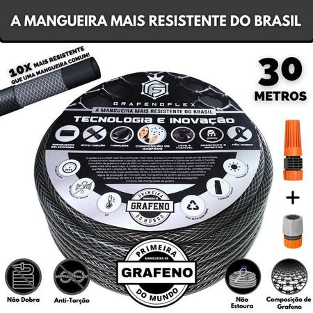 Mangueira De Quintal Extremamente Resistente 30 Mt - Gf - Grafenoflex Imagem de Mangueira De Quintal Extremamente Resistente 30 Mt - Gf