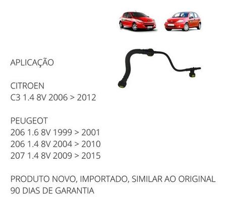 Imagem de Mangueira do respiro citroen c3 1.4 peugeot 206 207 1.4 1.6 8v 1999 á 2015 - 1192q7