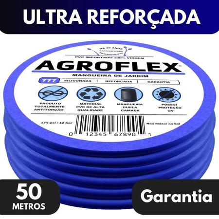 Imagem de Mangueira Doméstica Agroflex 50Mt + Conjunto Tramontina