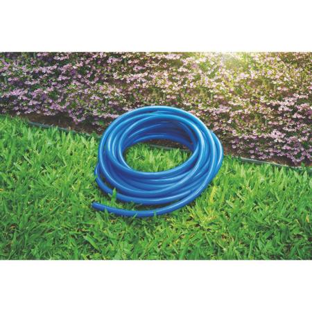 Imagem de Mangueira flexível para jardim 20 m com engates e esguicho azul - Flex - Tramontina