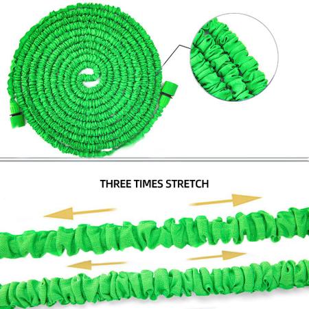 Imagem de Mangueira Jardim 30 ou 15 Metros Mágica Retrátil Flexível Elástica Expansível 7 Tipos De Jato