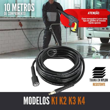 Imagem de Mangueira Lavadora Alta Pressão Para Karcher K1 K3 K5 10M