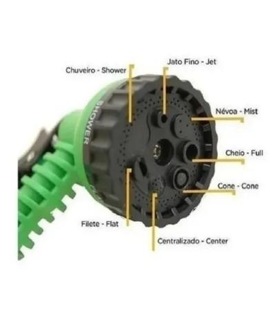 Imagem de Mangueira Mágica Retrátil Extensível 22 Metros Com Bico Esquicho Jardim Carro Quintal
