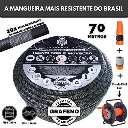 Imagem de Mangueira Para Jardim 70Mt Com Enrolador Fixo - Gf