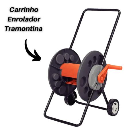Mangueira para Jardim Ultra Resistente 100 Mts c/ Carrinho Enrolador - GrafenoFlex Grafitte Imagem de Mangueira para Jardim Ultra Resistente 100 Mts c/ Carrinho Enrolador - GrafenoFlex Grafitte