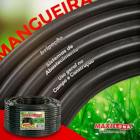 Imagem de Mangueira Preta Irrigação 1'' 1,6 mm- Rolo C/ 110m - MAXILONA