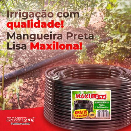 Imagem de Mangueira Preta Irrigação 1'' 1,6 mm- Rolo C/ 110m - MAXILONA