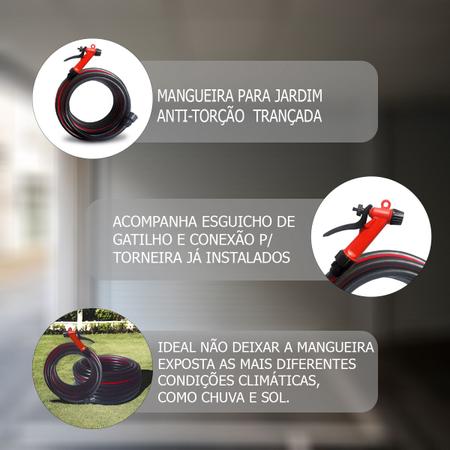 Imagem de Mangueira Siliconada Resistente Black Flex com Engates 15 Metros