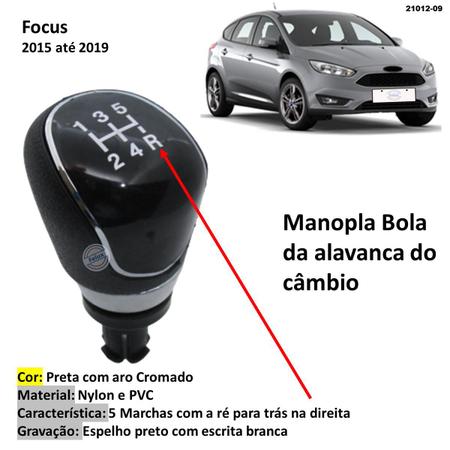 Imagem de Manopla Bola Alavanca de Câmbio Focus 2015-2019 Preta
