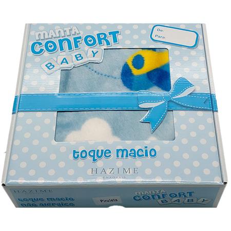 Imagem de Manta Berço Bebe Menino Estampa Avião Azul Antialergico Microfibra Soft Infantil Enxoval Maternidade
