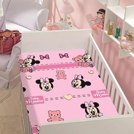 Imagem de Manta Berço Bebê Soft Disney Minnie Menina jolitex