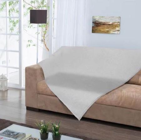 Imagem de Manta cama sofá retrátil cor natural 1,50 x 1,40 algodão