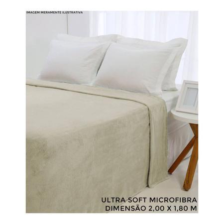 Imagem de Manta Casal Cobertor Coberta Microfibra Soft Caqui