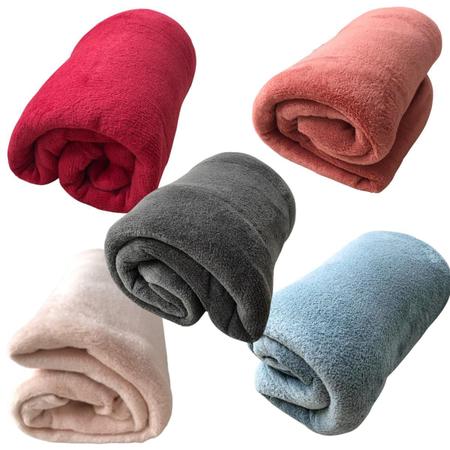 Manta Cobertor Casal Plush 1,80 x 2,20 m para cama ou sofá