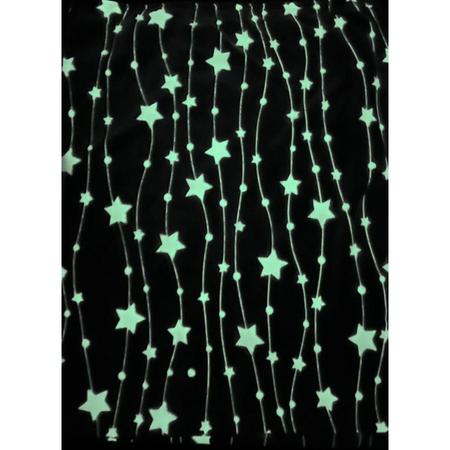 Imagem de Manta Cobertor Infantil Brilha No Escuro Fluorescente Macio-Estrela Cinca