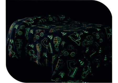 Imagem de Manta Cobertor Infantil Solteiro Brilha Escuro 1,50X2,00 Mts