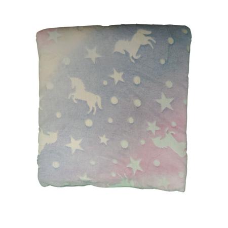 Imagem de Manta Cobertor Solteiro Infantil Brilha No Escuro 1,50x2,00