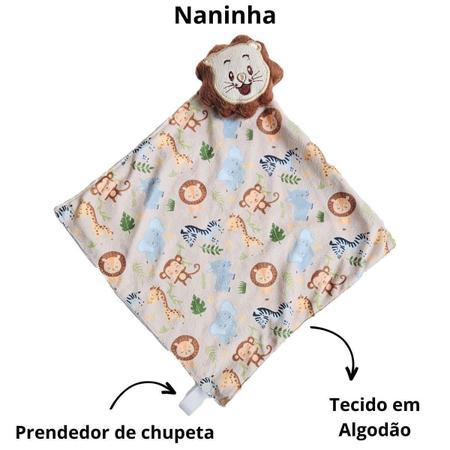 Imagem de Manta Cobredrom Bebê Com Naninha Safari