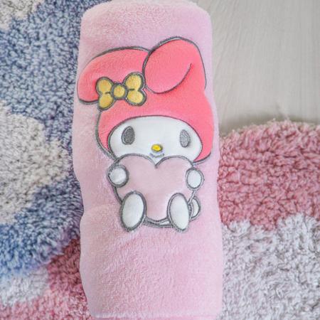 Imagem de Manta com Aplique Flannel Fleece Turma da Hello Kitty 100x75