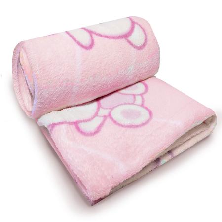 Imagem de Manta De Bebe Cobertor Confort Baby De Microfibra Hazime Sofy Ursinho Rosa Menina Saida Maternidade