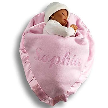 Custom Catch Manta de bebé de princesa personalizada para niña, regalo con  nombre para recién nacido o bebé, rosa o azul (1 línea de texto)