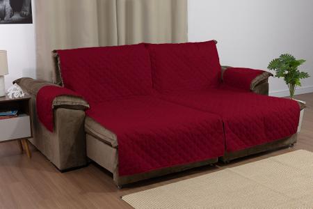 Imagem de Manta de Sofá retrátil e reclinável 2 Lugares 1,80m Com Almofadas Cheias