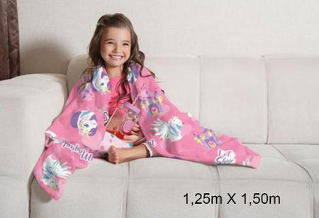 Imagem de Manta de Sofá Unicórnio Fleece Doce Fantasia 1,25X1,50m Lepper