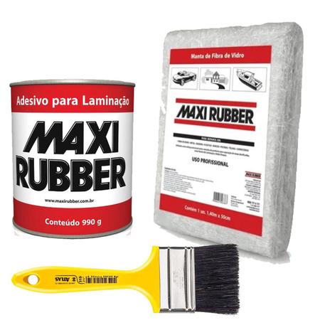 Manta Fibra Vidro 320g 1,40mx0,50m Maxi Rubber - MARCA CONVERSAO Imagem de Manta Fibra Vidro 320g 1,40mx0,50m Maxi Rubber